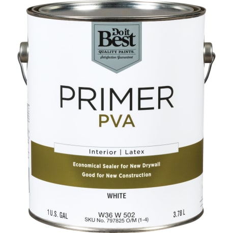 Do it White Primer PVA Interior Latex Drywall Primer, Gal